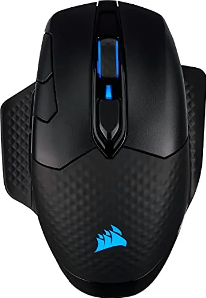 CORSAIR DARK CORE RGB PRO SE Wireless FPS/MOBA Gaming Maus Mit Qi Wireless Charging - 18.000 DPI - 8 Programmierbare Tasten - Sub-1ms - iCUE Kompatibel - PC, Mac, PS5, PS4, Xbox - Schwarz