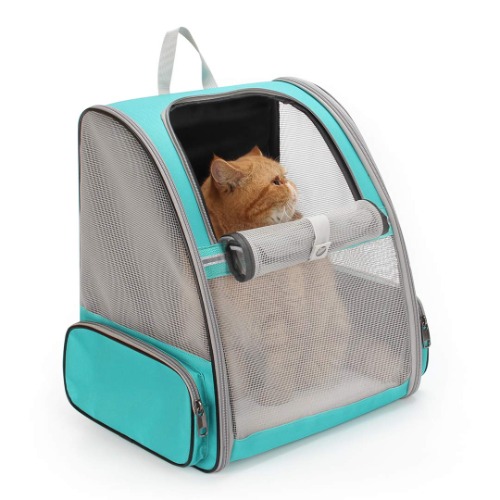 LOLLIMEOW Pet Carrier Backpack for Dogs and Cats,Puppies,Fully Ventilated Mesh,Airline Approved,Designed for Travel, Hiking, Walking & Outdoor Use (Mesh Green-M) - Mesh Green