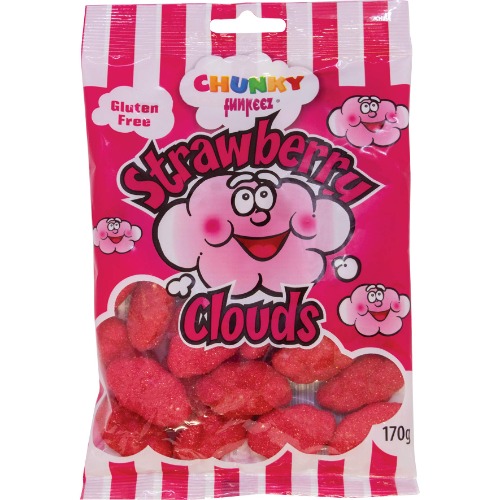 Chunky Funkeez Strawberry Clouds Lollies, 170 g