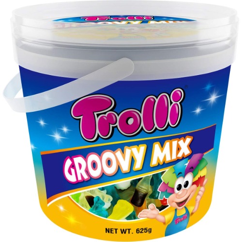 Trolli Groovy Mix Lollies Bucket, 625 g