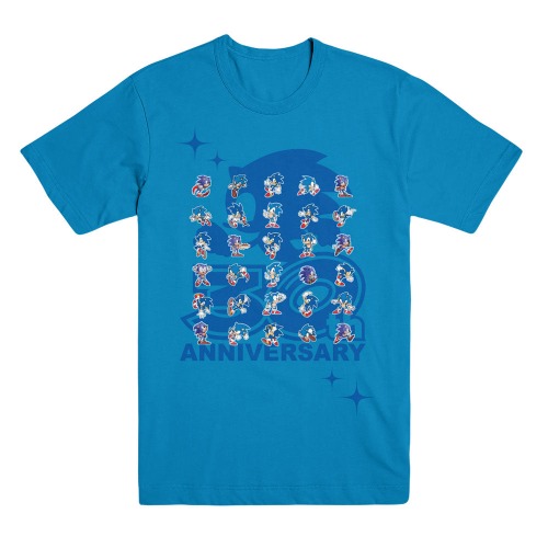 Sonic the Hedgehog 30th Anniversary Pose Blue Tee | Medium