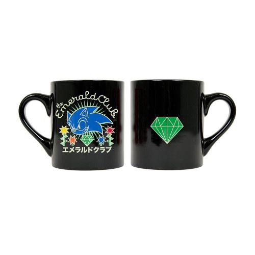Sonic The Hedgehog Emerald Club Patchwork Black Mug | Default Title