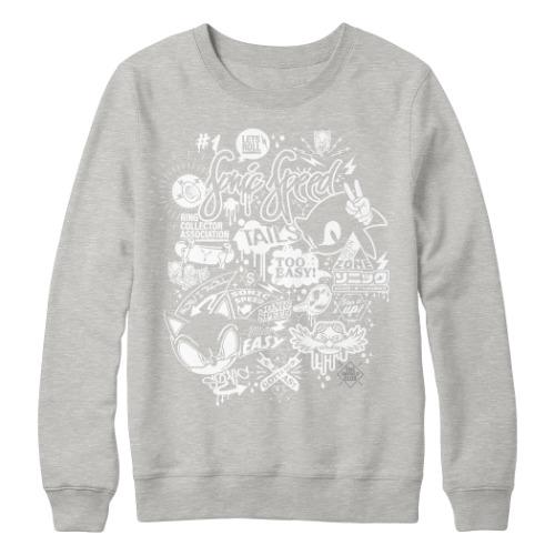 Sonic the Hedgehog Emerald Graffiti Crewneck | Medium