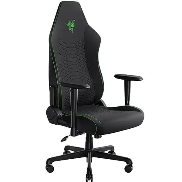 Razer Iskur V2 X Ergonomic Gaming Chair: Built-in Lumbar Support - Widened Seat Base - High Density Foam Cushions - Adjustable 152 Degree Recline - 2D Armrests - Plush Fabric Finish - Black