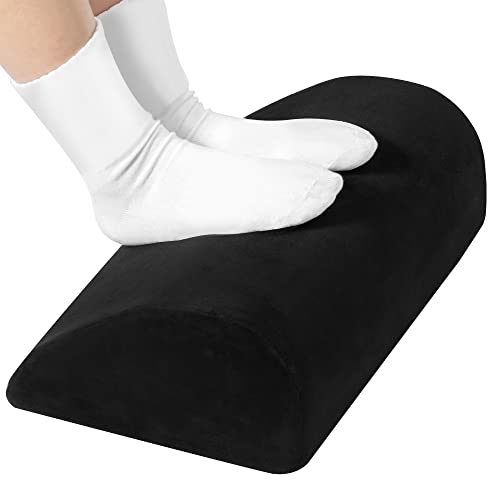 Amazon Basics Reposapiés de espuma viscoelástica para debajo del escritorio, Negro, 44 x 26 x 13 cm