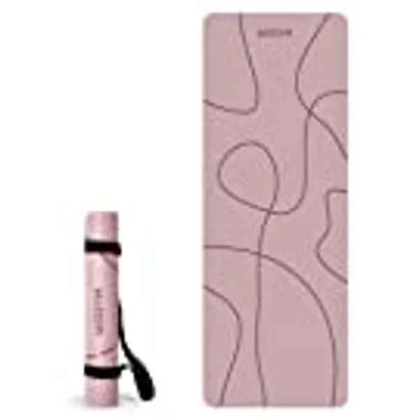 WEGYM Premium Yoga Mat 4 mm Thick Large Exercise Mat Non-slip Anti-Tear Fitnesss Mat Men Women's Eco-friendly Yoga Mat for Yoga Pilates Home Workout…