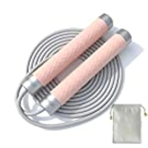 Weighted Jump Rope - 1 Lb Jump Ropes for Fitness, Skipping Rope with Weighted Aluminum Alloy Handle, Jump Rope for Men Women, Suitable for Boxing Endurance and Fitness Gym