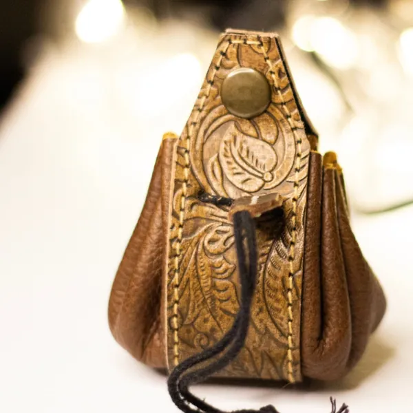 Genuine Leather Dice Pouch