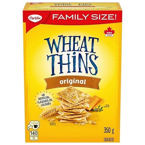 Wheat Thins Original Family Size Crackers 350 g, Original - Original - 350 g (Pack of 1)