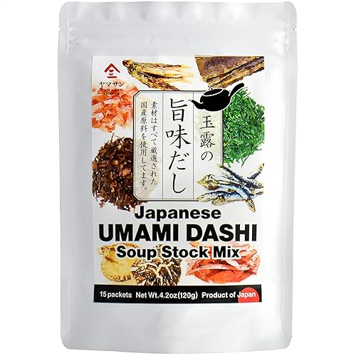 Dashi - Umami Powder Soup Stock - Japanese Food, Bonito Flakes, Kelp, Mushroom, 8g×15pacs【YAMASAN】 - 120 g (Pack of 1)
