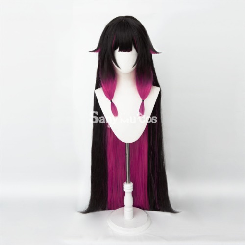 【In Stock】Game Genshin Impact Cosplay Wig Fatui Black and Pink Gradient Long Cosplay Wig Columbina Damselette Wig