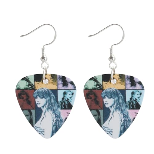 Coolcos TS Friendship Merch Lover Earrings Accessories for Women Trendy Taylor Earrings Concert Outfit Gifts Heart Dangle Drop Earrings Guitar Earrings Gift for Fans - Taylor 1