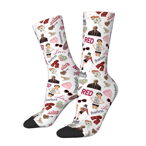 Caijhoul socks for men women crew socks Moisture Wicking Athletic Socks - One Size - 5