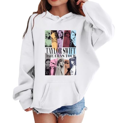 AUGETY Sweatshirts for Teen Girls Hoodies 1989 Casual Taylor Top Kids Boys Swifts Pullover Concert Outfit for 4-14 Years - 04#white - 11-12 Years