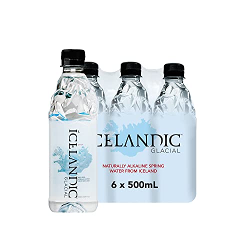 Icelandic Glacial Natural Spring Alkaline Water, 500 mL(Pack of 6) - 16.9 Fl Oz (Pack of 6)