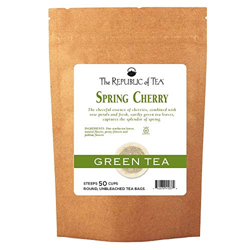 The Republic of Tea Spring Cherry Tea 50 Refill Bags - 50 Refill (Pack of 1)