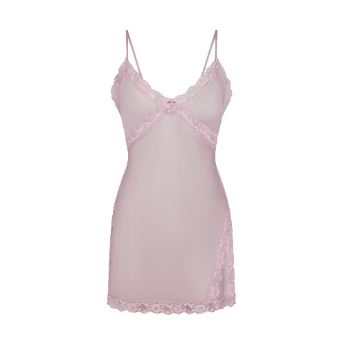 SKIMS ROMANCE LACE SLIP DRESS | IRIS MICA