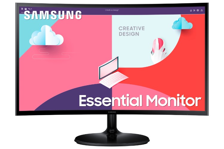 Samsung 24 Inch S39C FHD Curved Monitor (1920x1080), 75Hz, 4ms, AMD Freesync, 1800R Curve