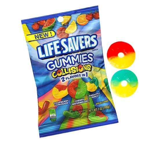 Life Savers Collision Gummies Candy Bag, 7 ounce (4 Packs) - 