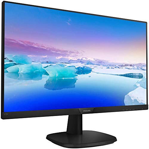 Philips 273V7QDSB - 27 Inch FHD Monitor, 75Hz, 4ms, IPS, Flickerfree, Smart Image, Narrow Border, LowBlue Mode (1920 x 1080, 250 cd/m², HDMI/VGA/DVI) - 27 inch FHD - No Speakers V7 - Black