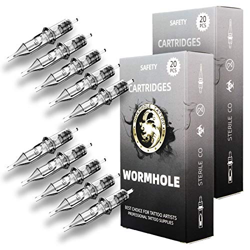 Wormhole Tattoo Cartridge Needles 50pcs Assorted Tattoo Needle Cartridges Round Liner Mixed 3RL 5RL 7RL 9RL 11RL (50pcs #12 Standard RL) - #12