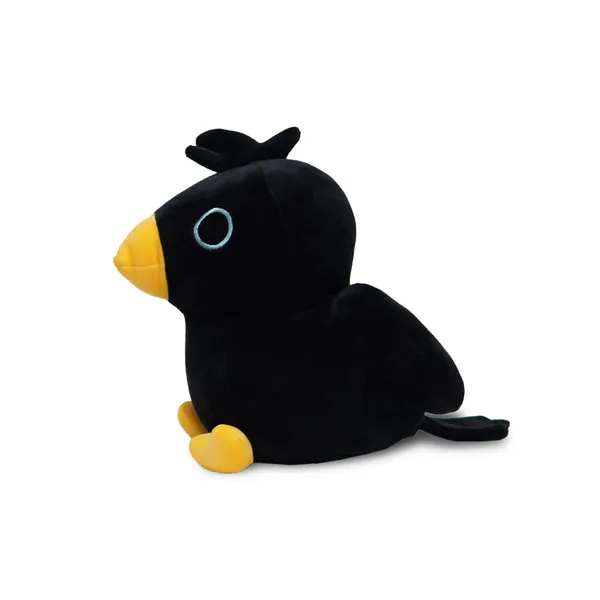 Avocatt Black Crow Plushie Toy - 10 Inches Stuffed Raven Animal Plush - Plushy and Squishy Crow with Soft Fabric and Stuffing - Cute Toy Gift for Boys and Girls - 