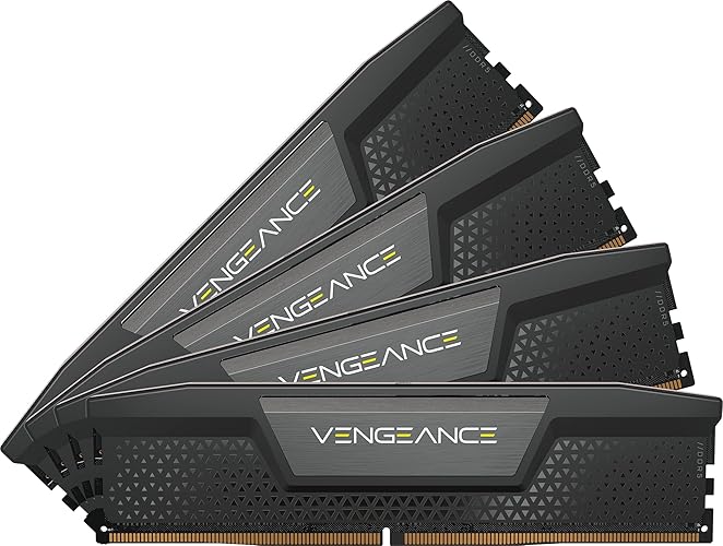 CORSAIR VENGEANCE DDR5 RAM 64GB (4x16GB) 6600MHz CL32 Intel XMP iCUE Compatible Computer Memory - Black (CMK64GX5M4B6600C32) - 64GB (4x16GB)