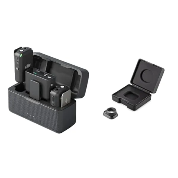 DJI Mic (2 TX + 1 RX + Charging Case), Wireless Lavalier Microphone, 250m (820 ft.) Range & Mini 3 Pro Wide-Angle Lens