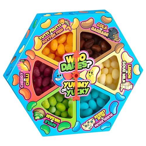 Who Dares? Jelly Bean Game - Yummy or Yucky Flavours Candies, Xmas Fun with Spin Wheel Activity120 Grams Pack Of 1(Pack Of 1) - Pack Of 1