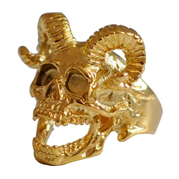 ZMY Home Genuine Stainless Steel Ring Jewelry for Men Fashion Punk Biker Skull Rings - J 15