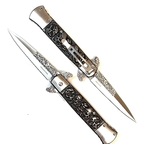 GOLDENSUN Skull folding stainless steel pocket knife GLX017SW