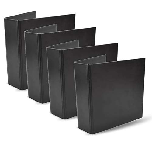 Tarifold 2-Ring Binder for DVD Storage -CD Storage and Blu-Ray Storage - Black - 4/Pack (10284-4)