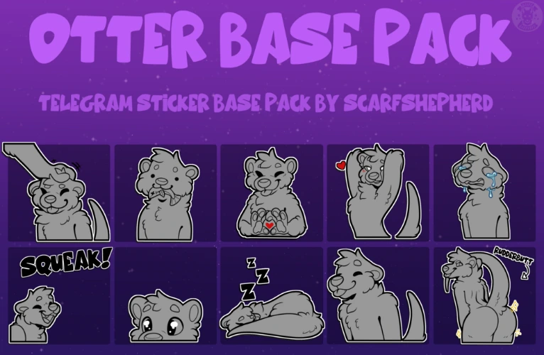 Otter Telegram Sticker Base Pack 1.0 (ScarfShep)