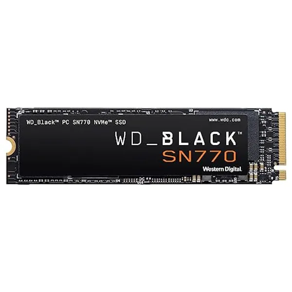 Western Digital WD_BLACK 2TB SN770 NVMe Internal Gaming SSD Solid State Drive - Gen4 PCIe, M.2 2280, Up to 5,150 MB/s - WDS200T3X0E - M.2 2280 for Gaming PC - 2TB