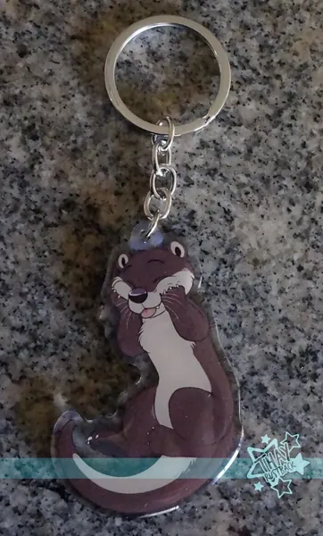 River Otter Double-sided Acrylic Keychain
