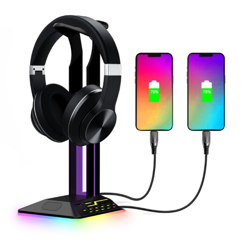 RGB Dual Type-C Headphone Stand