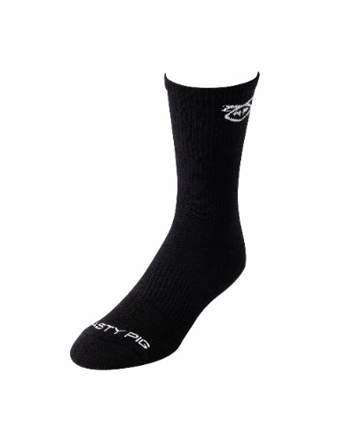 Brandmark Calf Sock | Black/White / OSFA
