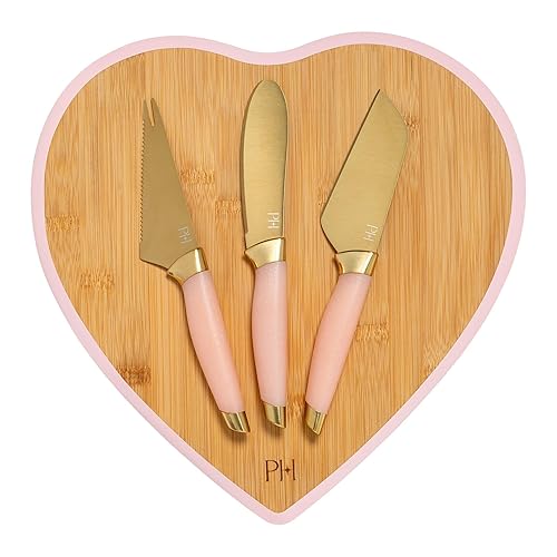 Paris Hilton – 4-piece cheese board set with cheese knives