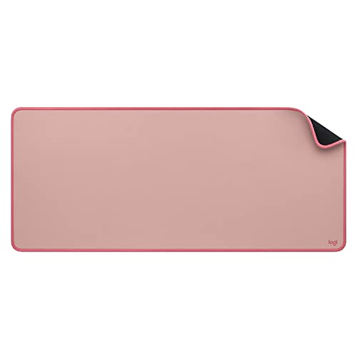 Logitech Desk Mat - Studio Series, Multifunctional Large Desk Pad, Extended Mouse Mat, Office Desk Protector with Anti-slip Base, Spill-resistant Durable Design - Pink - Pink - Large
