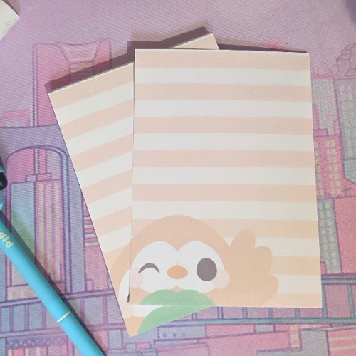 Cute Mini Rowlett themed A6 Notepad Memopad