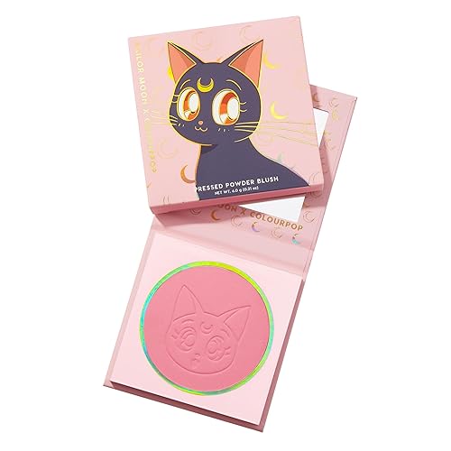 ColourPop x Sailor Moon Silky Powder Blush - Long-Wear Blush for Cheeks with Medium-Buildable Coverage - Leaves Skin with a Soft, Matte Finish - From the Moon (0.21 oz)
