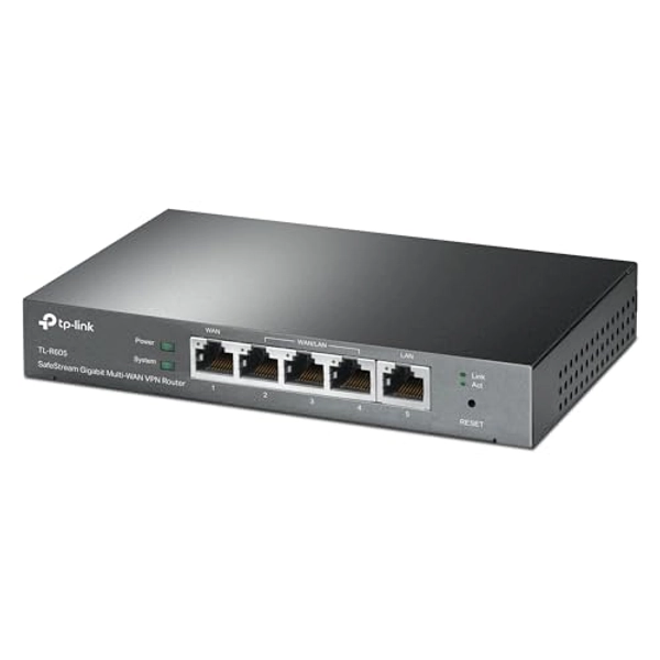 TP-Link SafeStream Busniess Gigabit Multi-WAN VPN Router, Supports IPsec/PPTP/L2TP, Up to 20 Ipsec VPN Tunnels, Easy Management (ER605)