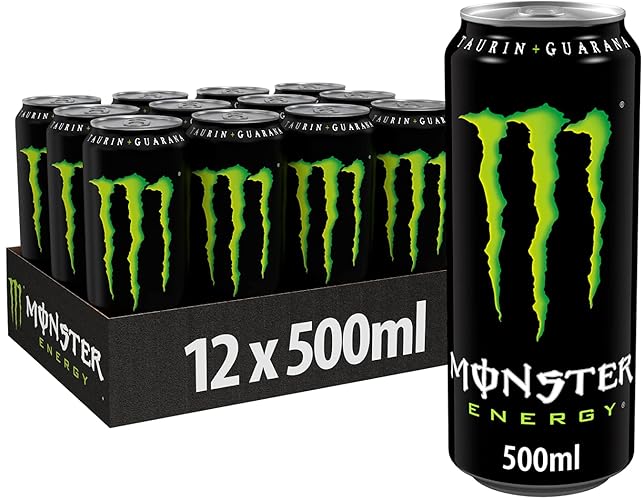 Monster Energy - koffeinhaltiger Energydrink mit klassischem Energy-Geschmack - in praktischen Einweg Dosen (12 x 500 ml) - Single