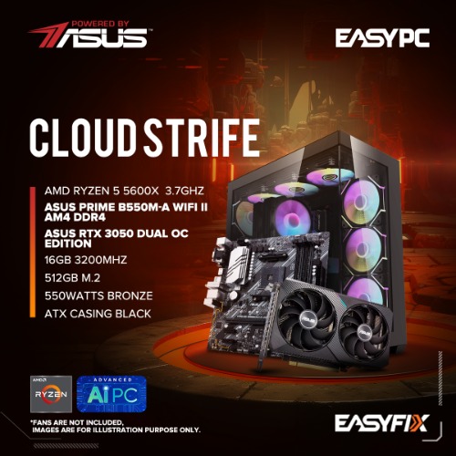 Cloud Strife  Asus B550M-A | ASUS RTX 3050 | Ryzen 5 5600X | Default Title