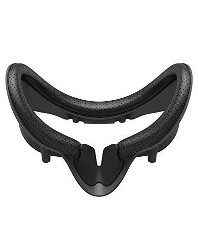 KIWI design VR Facial Interface Bracket Compatible with Valve Index, 2 pcs PU Leather Anti-Dirt Sweat-Proof Foam Face Cover Pad with Lens Cover and Anti-Leakage Nose Pad