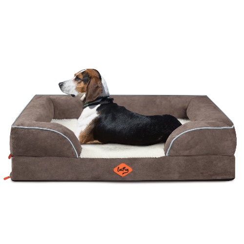 Premium Orthopedic Dog Sofa Bed - Medium 36" x 28" x 9"