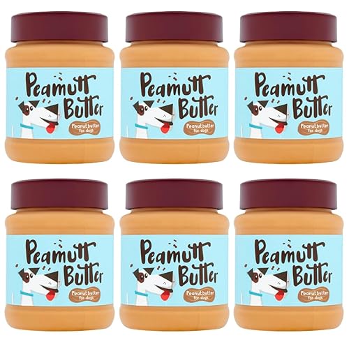 Peamutt Dog Peanut Butter | Peanut Butter Dog Treat | Formulated for Dogs | No Added Sugar and Salt | No Sweeteners | Dog Friendly Texture | Perfect Dog Treat,pack of 6 - 340 g (Pack of 6)