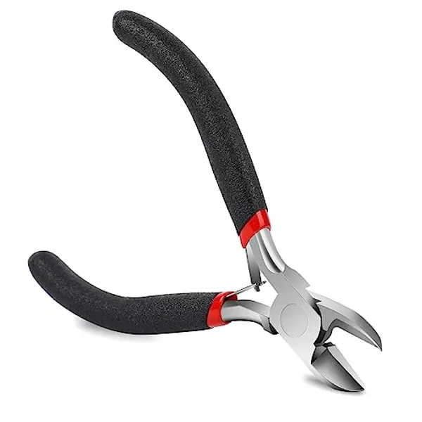 Small Side Cutters for Crafts, Wire Cutters, Small Flush Cutting Pliers for Jewelry Making, Wire Pliers Floral Wire Cutters Tools for Floral Guitar Strings Cut Needs
