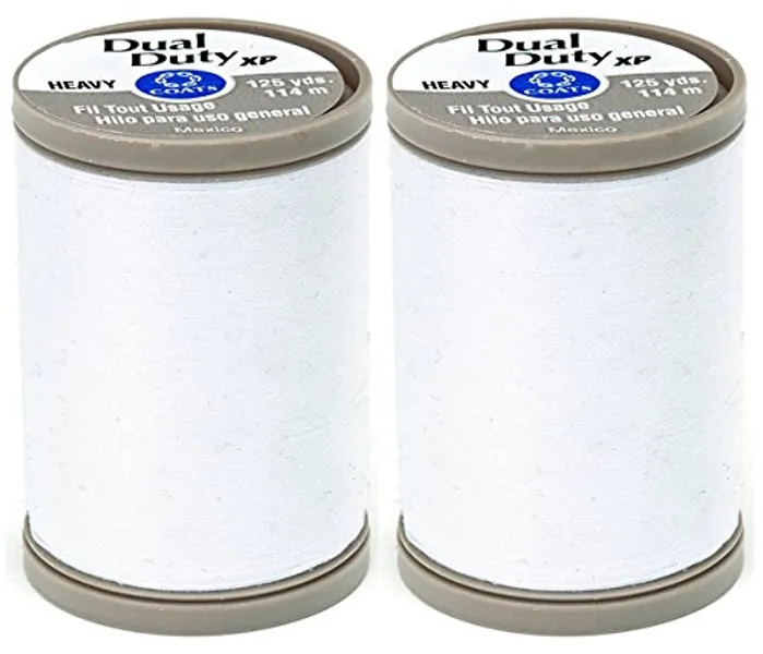 2-Pack - COATS & CLARK Dual Duty XP Heavy Thread, 125-Yard, White