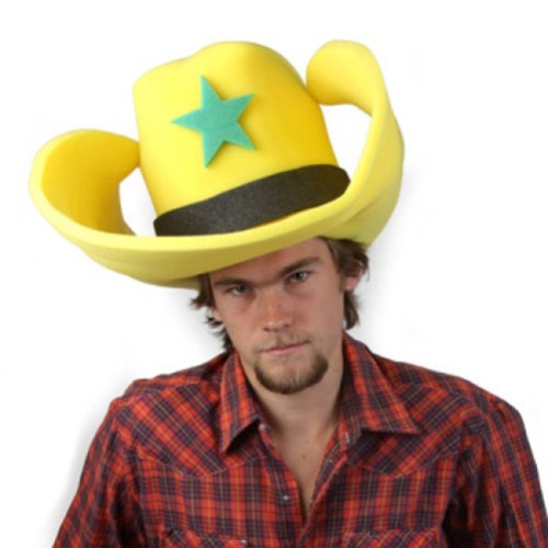 Super Size 50 Gallon Cowboy Hats - Yellow (28") | Yellow / M